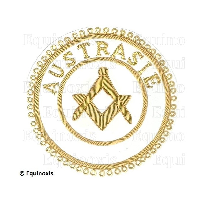 Badge / Macaron GLNF – Grande tenue provinciale – Assistant Grand Maître – Austrasie – Brodé main